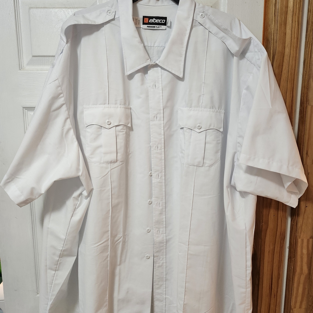 Elbeco Men's White Button Down Shirt